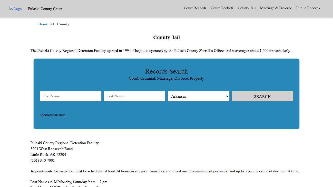 County Jail Pulaski County Court